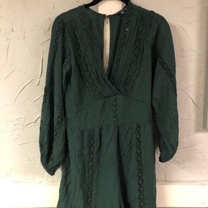 American Eagle teal blue romper xs